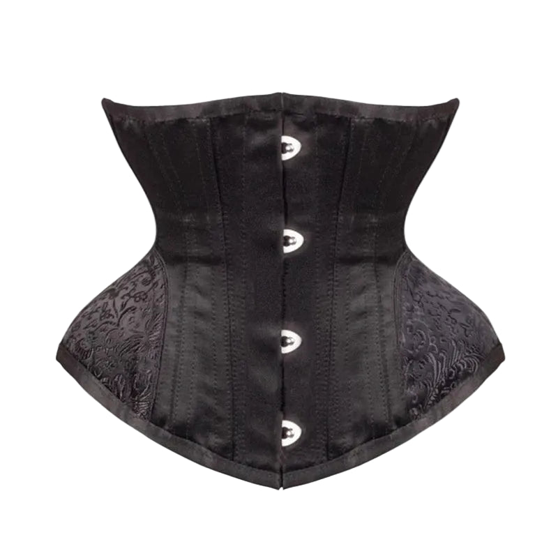 Floral Embroidered Steel Boned Underbust Corset