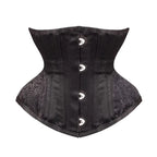 Floral Embroidered Steel Boned Underbust Corset