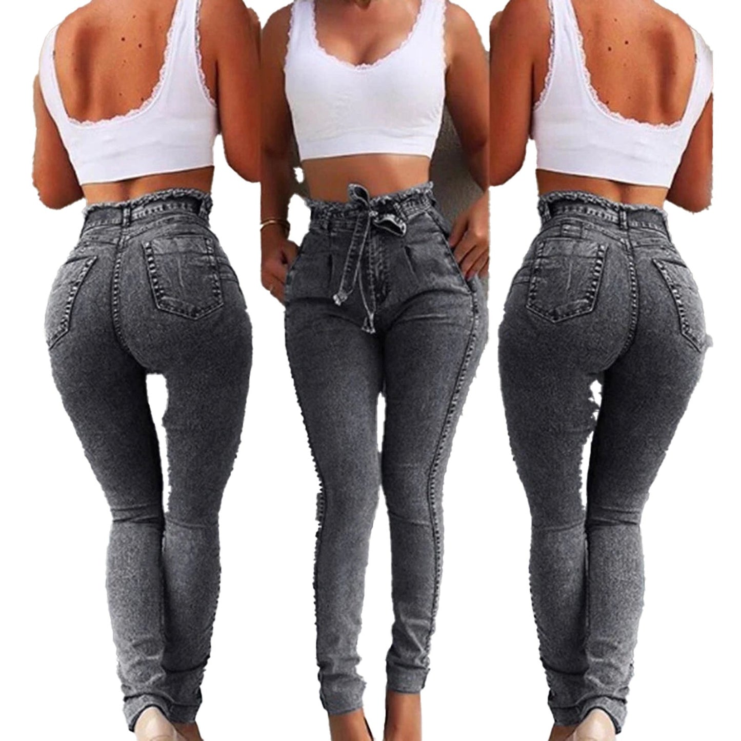 High Waist Skinny Jeans For Women