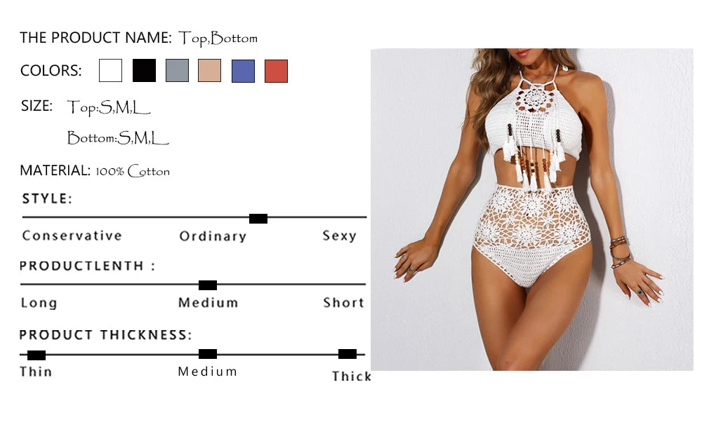 Crochet Swimwear Swimsuit for Summer Fun