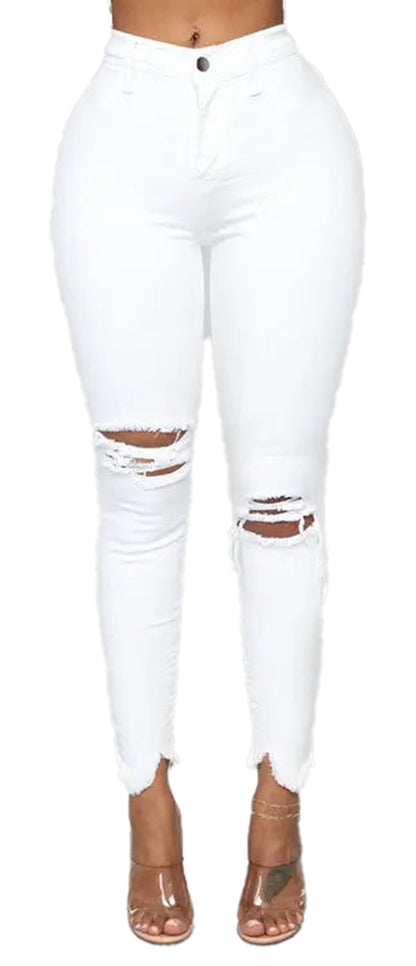Womens Ripped Skinny Jeans Chic Styles