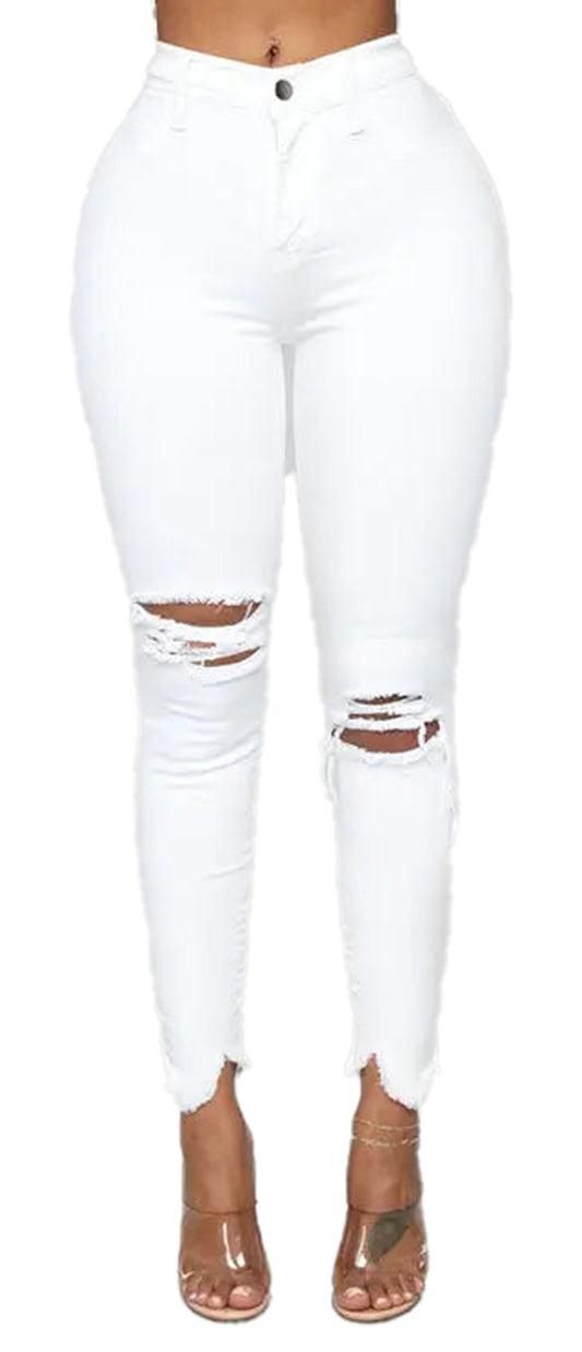 Womens Ripped Skinny Jeans Chic Styles
