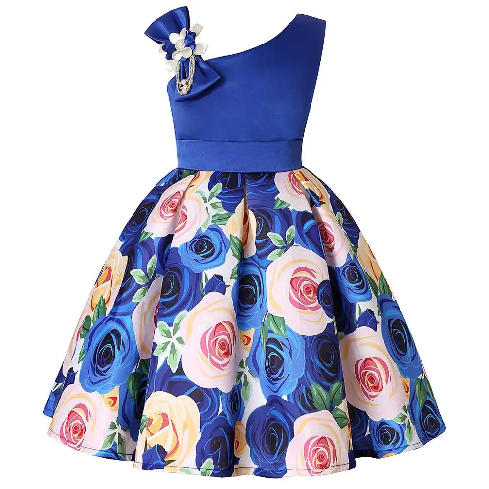 Girls Floral One Shoulder Dress Collection