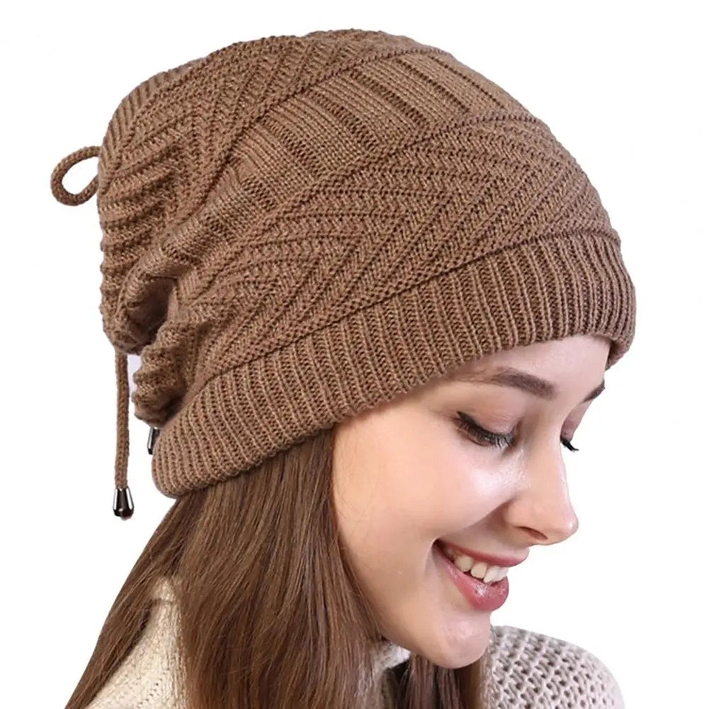 Adjustable Womens Beanie Winter Hat