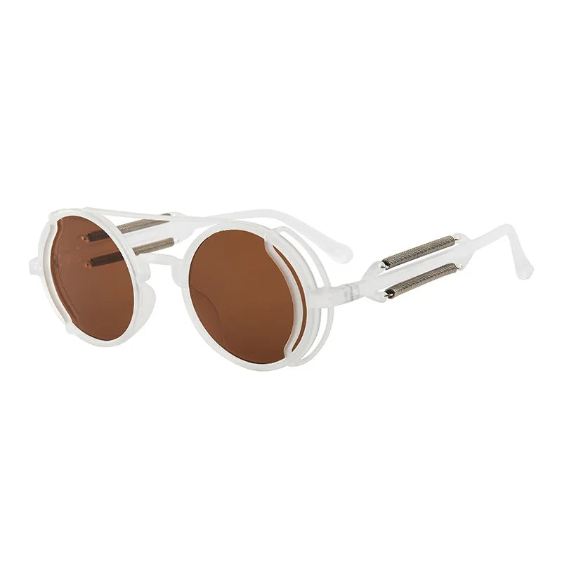 Classic Gothic Steampunk Round Sunglasses