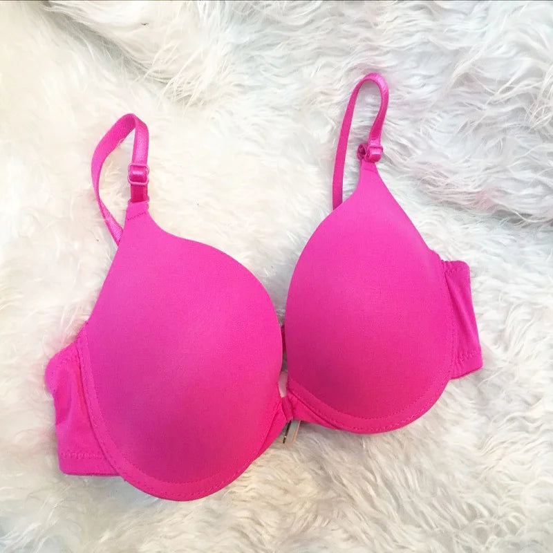 Front Buckle Push Up Bralette with Adjustable Straps