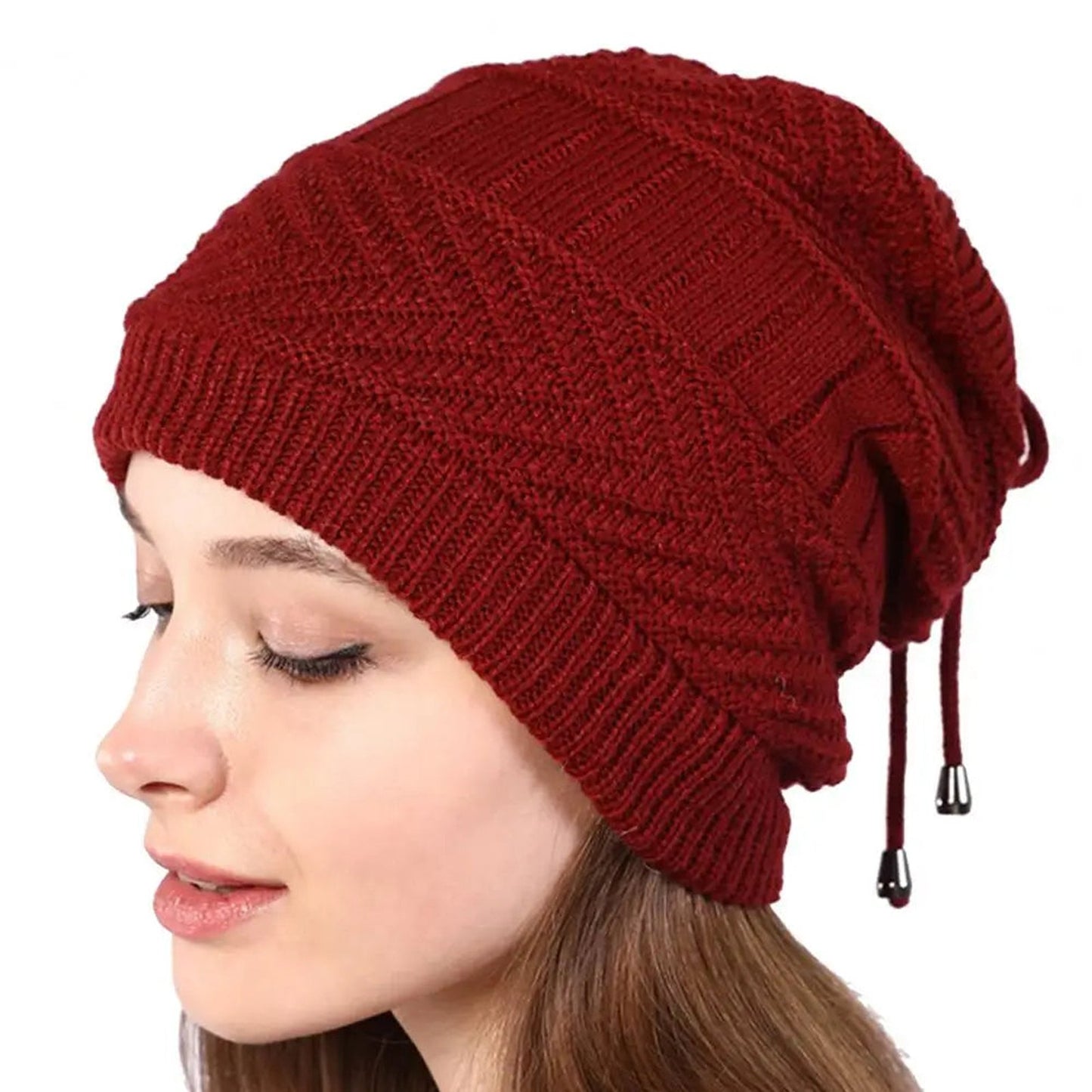 Adjustable Womens Beanie Winter Hat