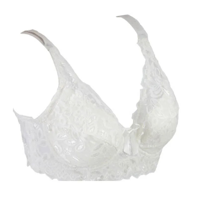 Women Lace Bra Thin Underwire Push Up Lingerie Brassiere