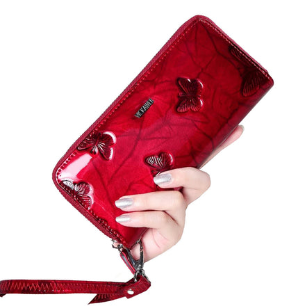 Womens Animal Print Leather Wallet