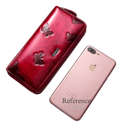 Womens Animal Print Leather Wallet