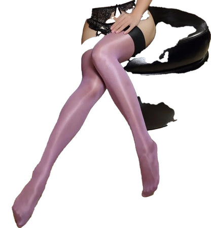 Shiny Thigh High Stockings For Women