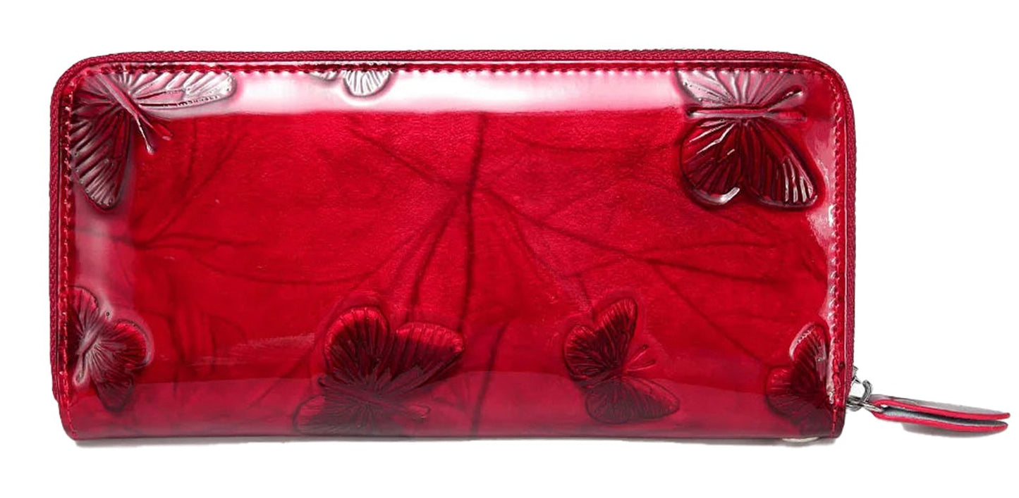 Womens Animal Print Leather Wallet