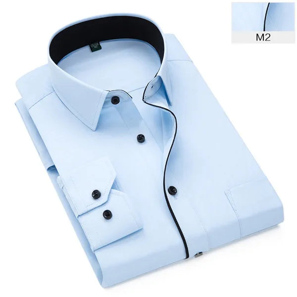 Mens Long Sleeve Wedding Shirt Stylish Fit