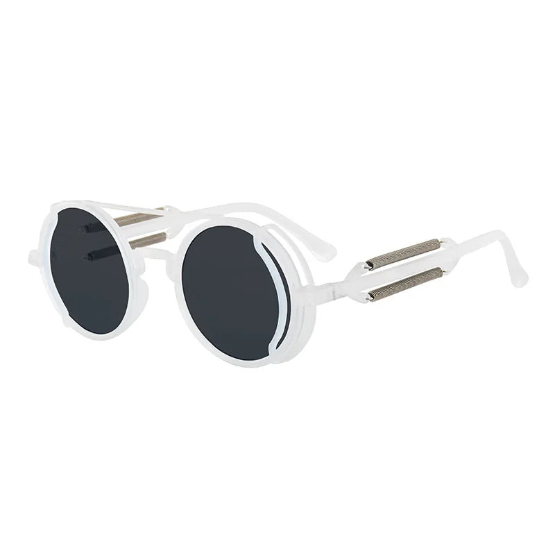 Classic Gothic Steampunk Round Sunglasses