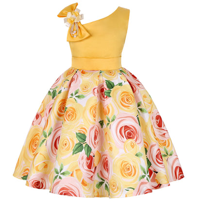 Girls Floral One Shoulder Dress Collection