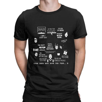 Group of Friends Wearing The IT Crowd Quotes Men's T-Shirt