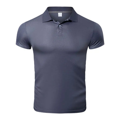 LuckeLadybug LLC men's quick dry polo shirt in navy blue for comfortable casual wear