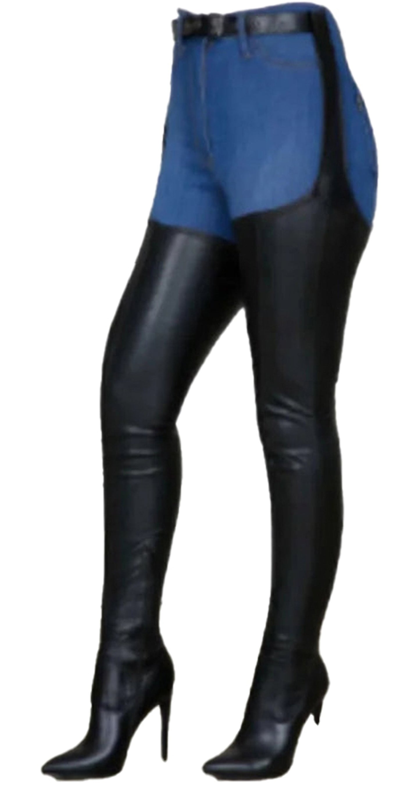 Black Thigh High Stiletto Boots