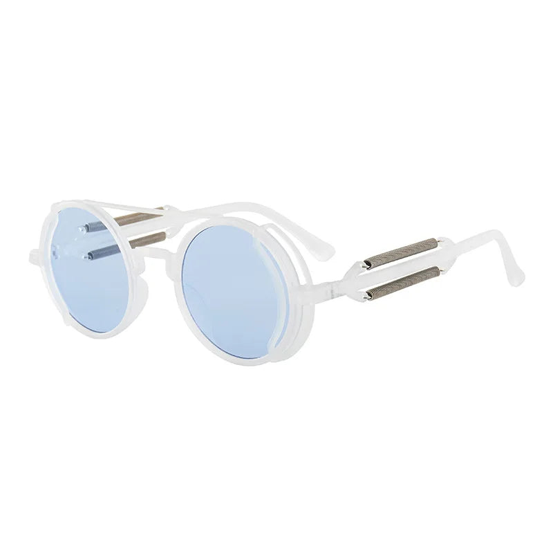 Classic Gothic Steampunk Round Sunglasses