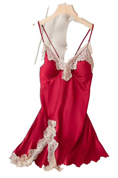 Lace Satin Nightdress For Women