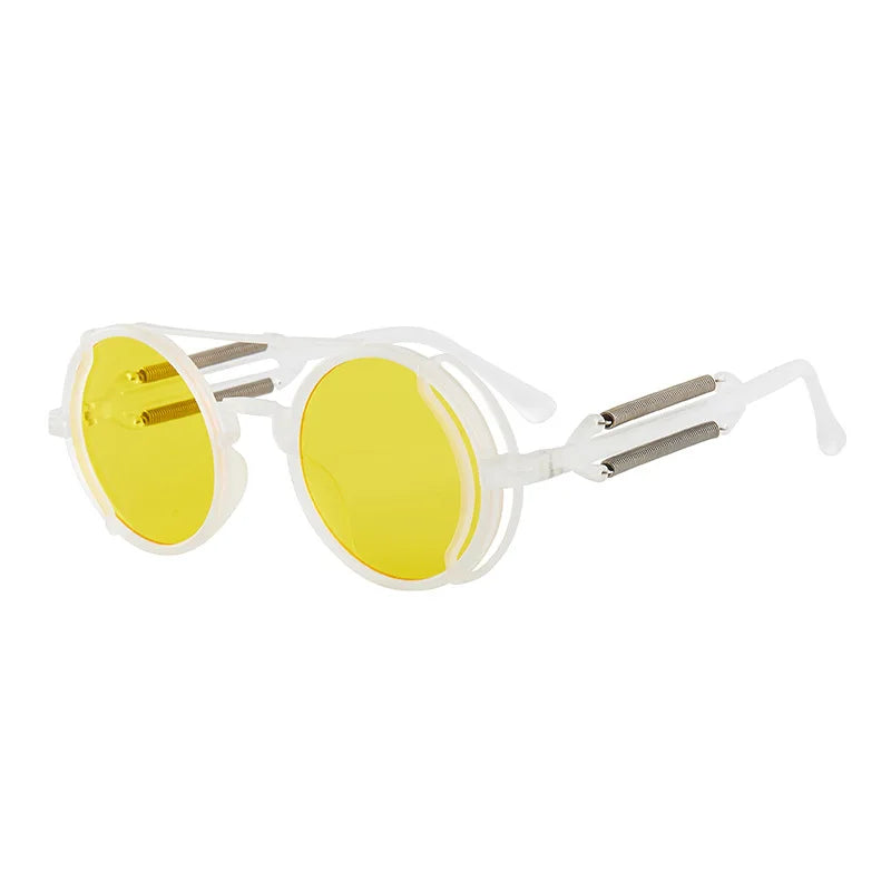 Classic Gothic Steampunk Round Sunglasses