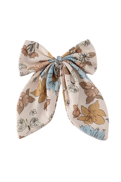 Adorable Floral Print 1Pc Hair Bow For Fashionable Babies And Toddlers - LuckeLadybug LLC