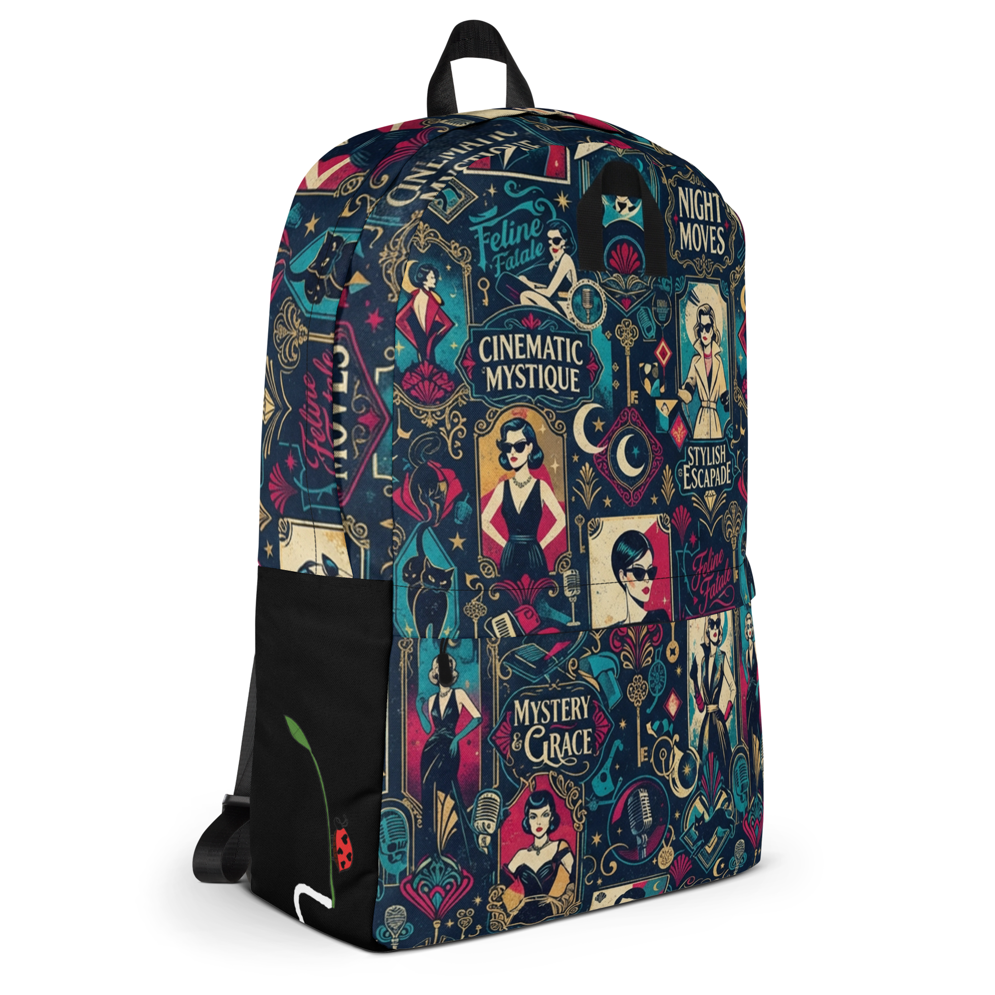 Michelle Pfeiffer Portrait Pattern Canvas Backpack