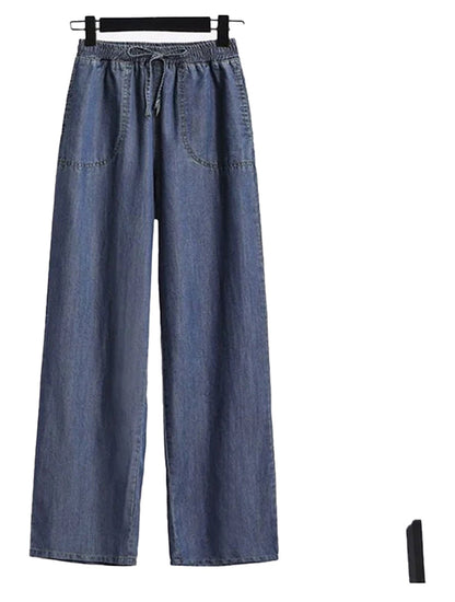 Womens High Waist Wide Leg Jeans