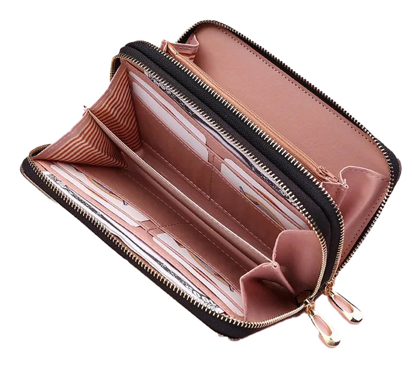 Womens Laser Wallet With Double Zipper