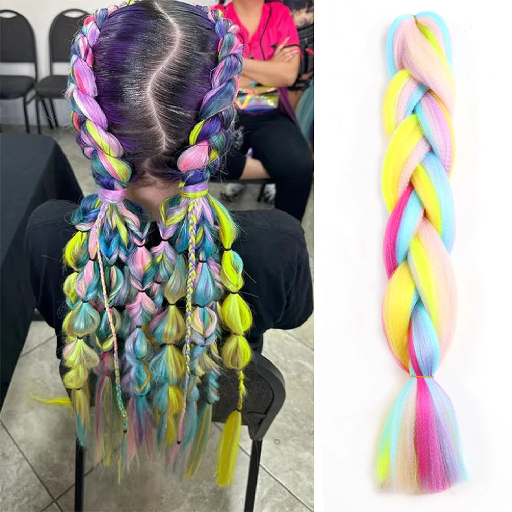 Purple Blue Braiding Hair Extensions