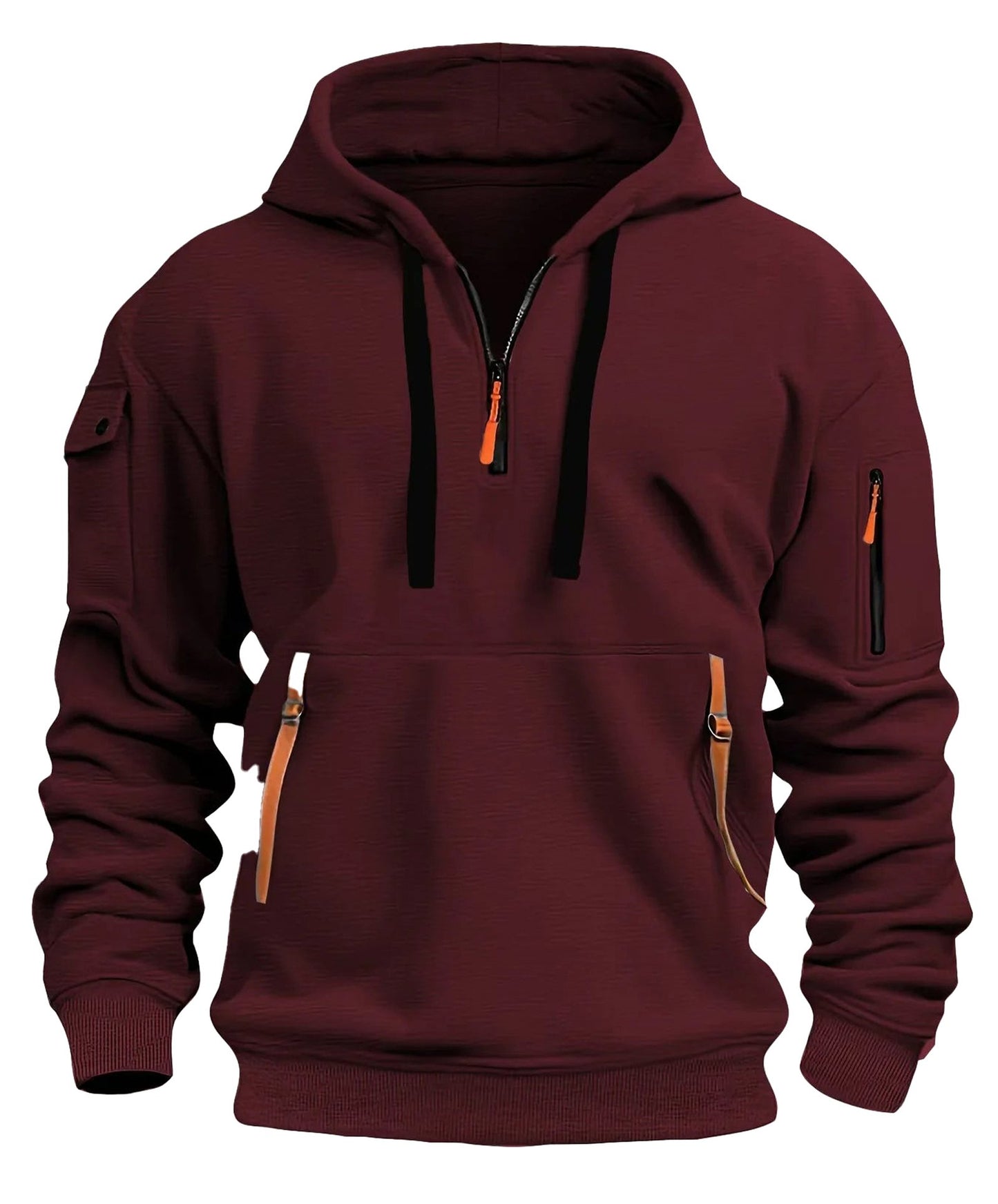Mens Aesthetic Hoodies With Zip Pockets