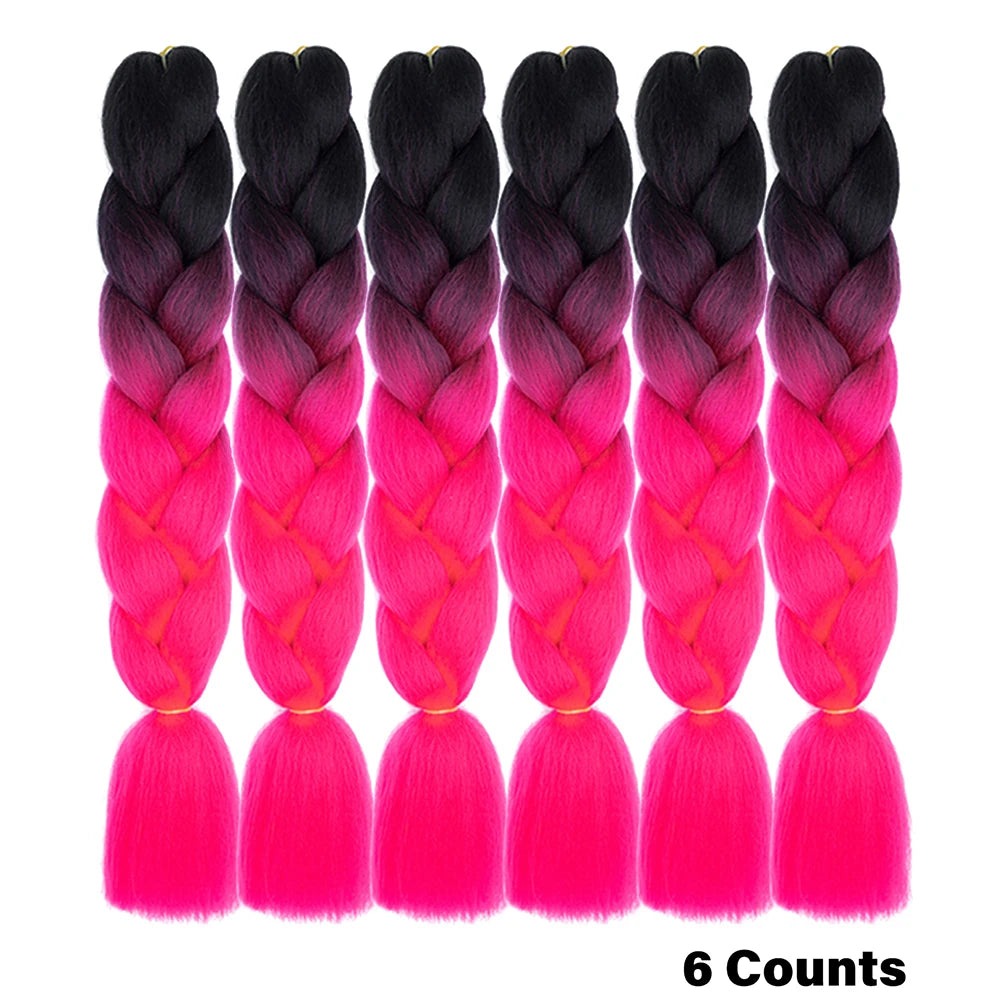 Ombre Crochet Braiding Hair Extensions