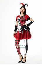 Halloween Costume: Red & Black Jester Set