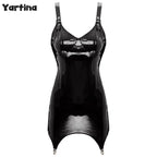 Black Latex Mini Dress and Bodycon Dress