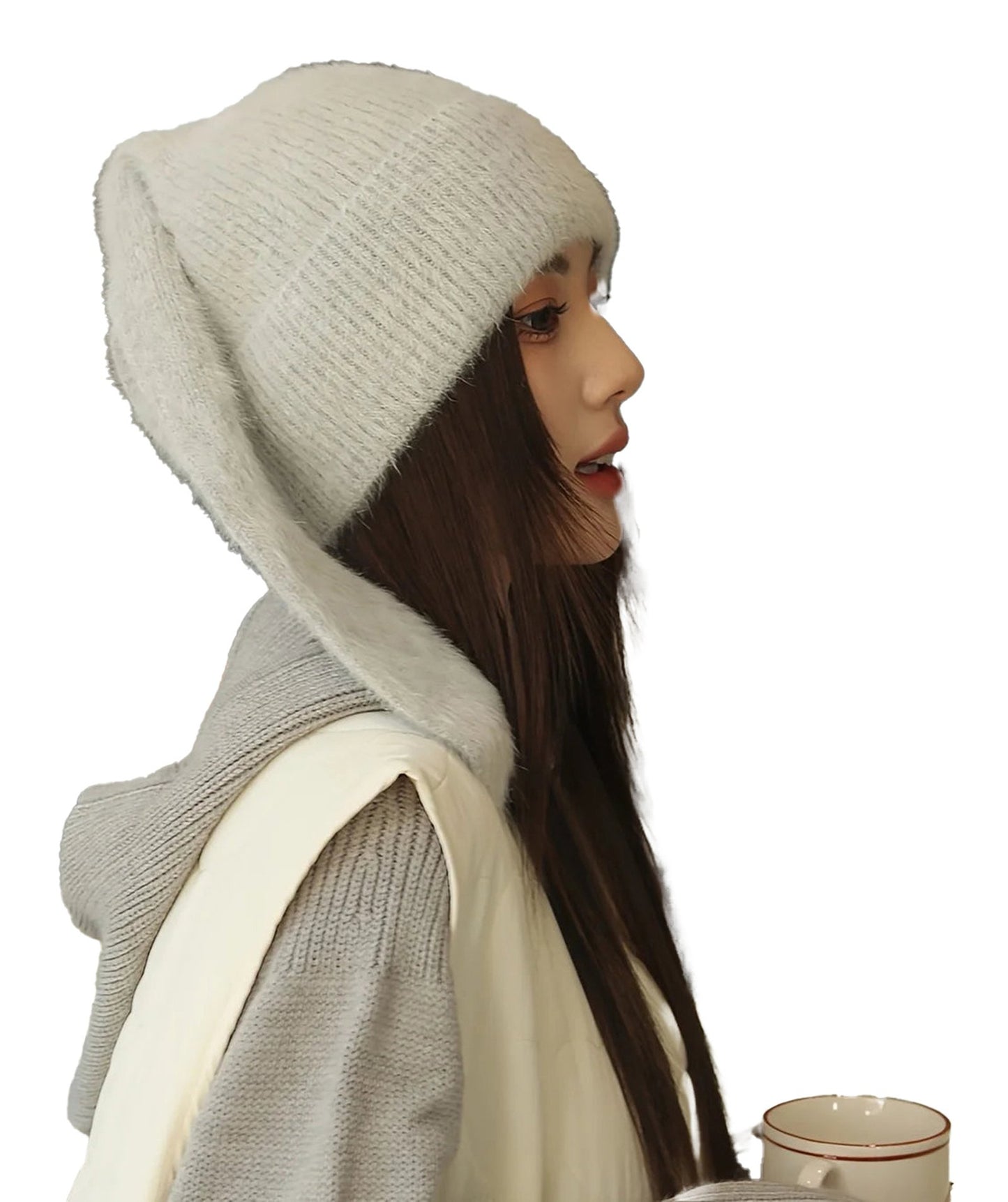 Bunny Ears Beanie For Women Cozy Fashion