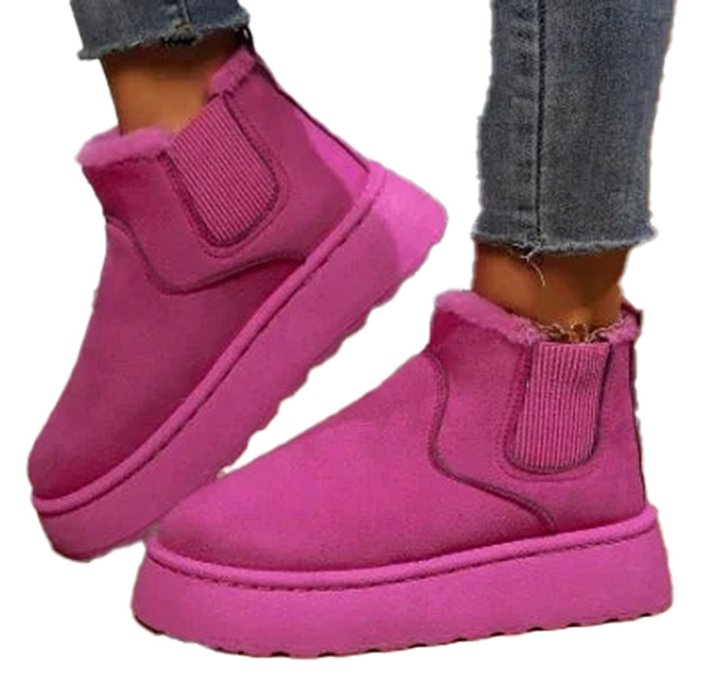 Womens Winter Faux Suede Boots