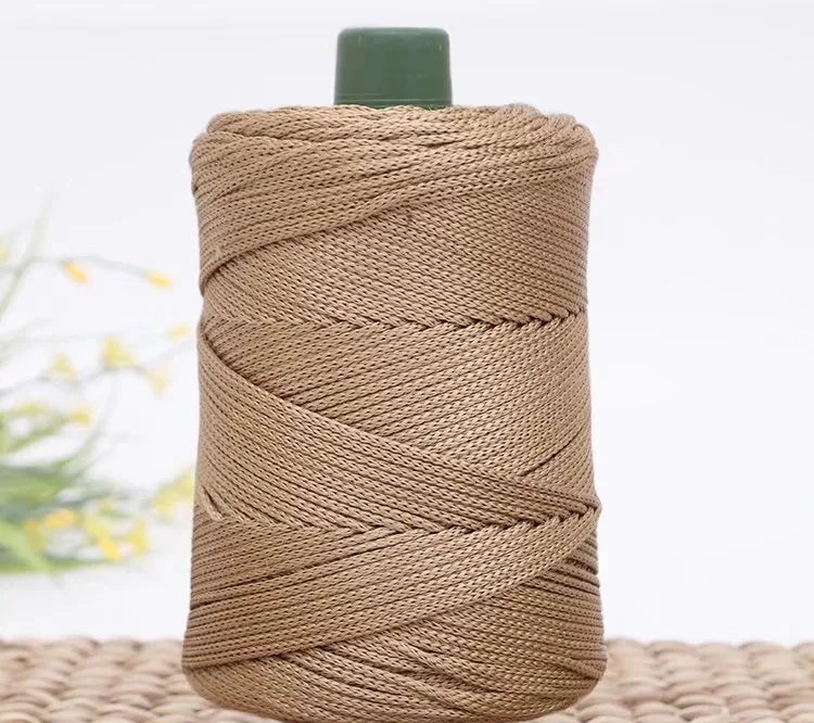 3mm Triple Strand Bright Silk Thread Flat Colorful  Silk Cotton Polyester