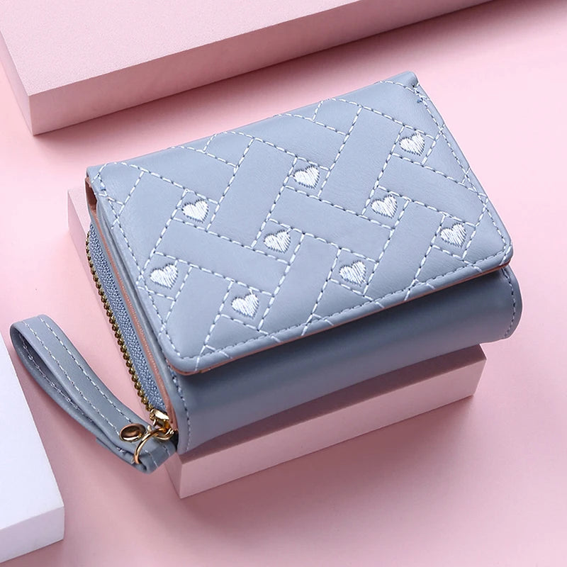 Kawaii Cute Pink PU Leather Small Wallet with Card Holder