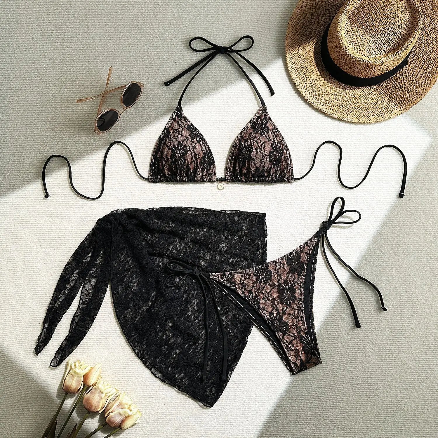 Lace Bikini Set for Women with Swimsuits