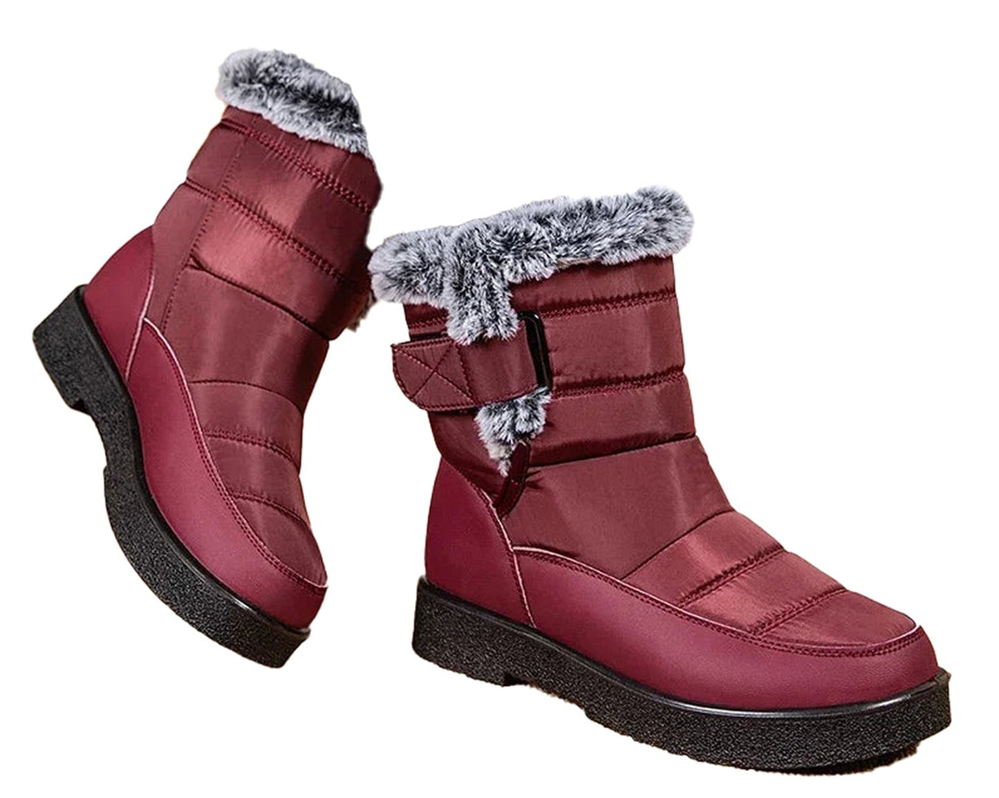 Waterproof Faux Fur Snow Boots Women