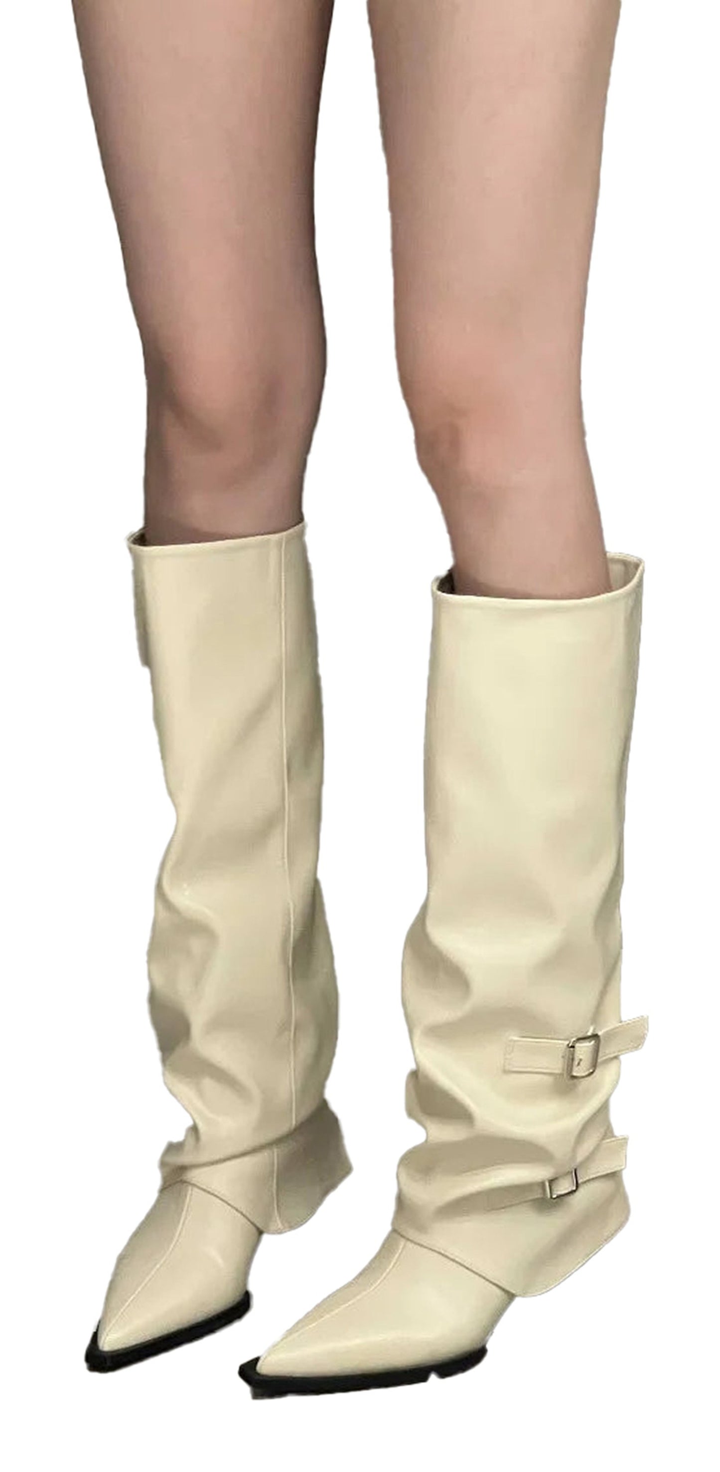 Womens Pointed Toe Knee High Boots
