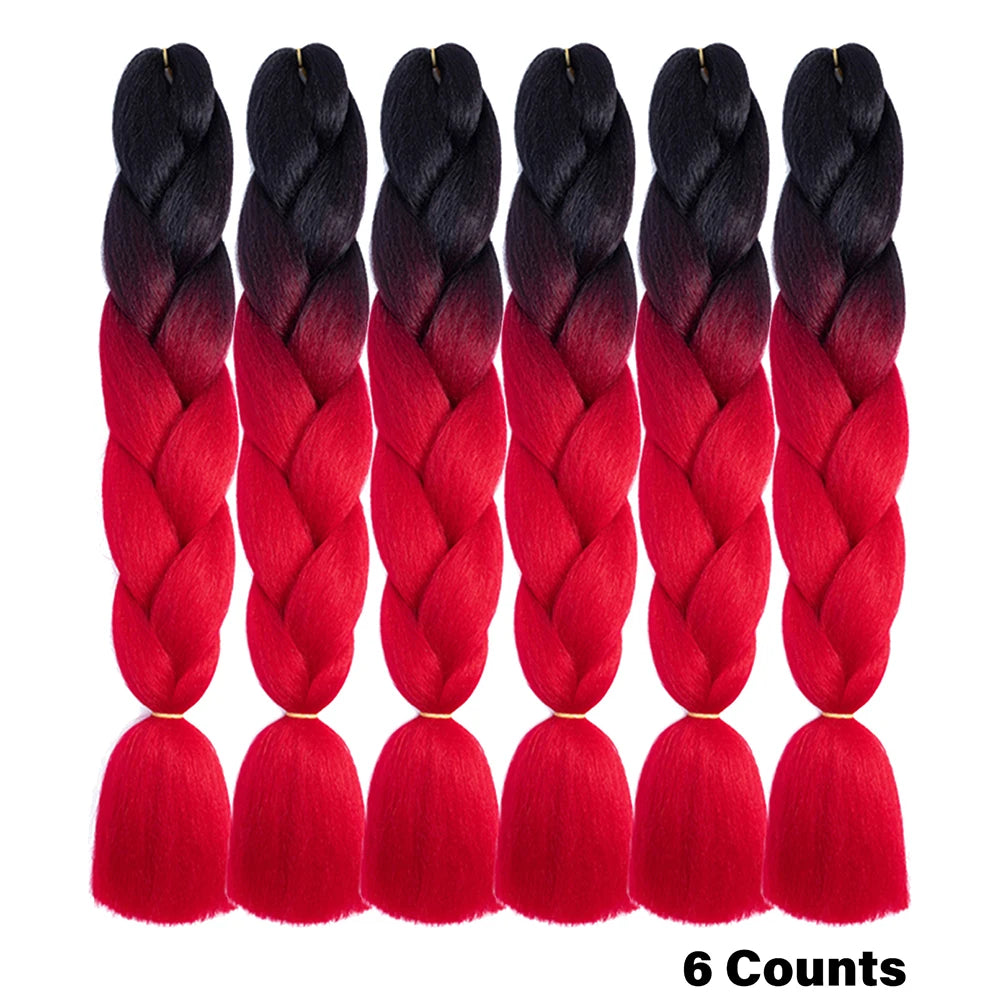 Ombre Crochet Braiding Hair Extensions