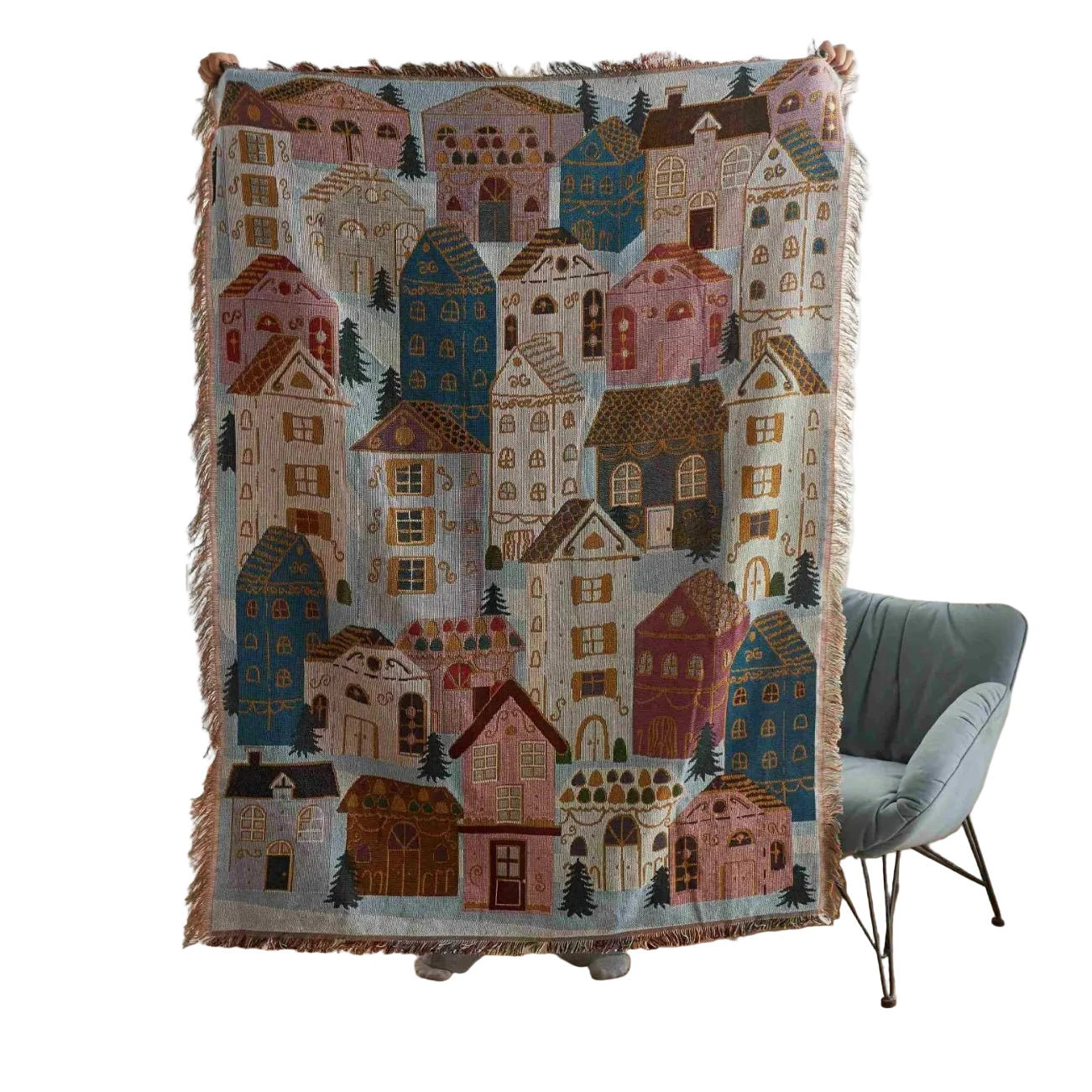 Whimsical Cottage Throw Blanket