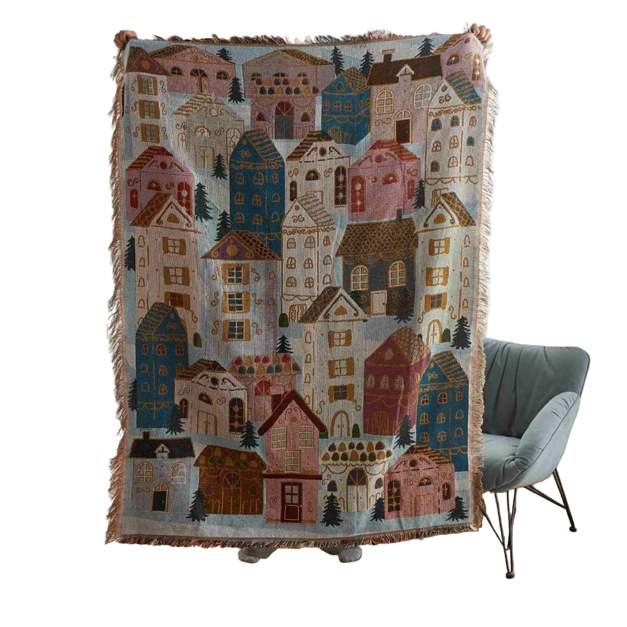 Whimsical Cottage Throw Blanket