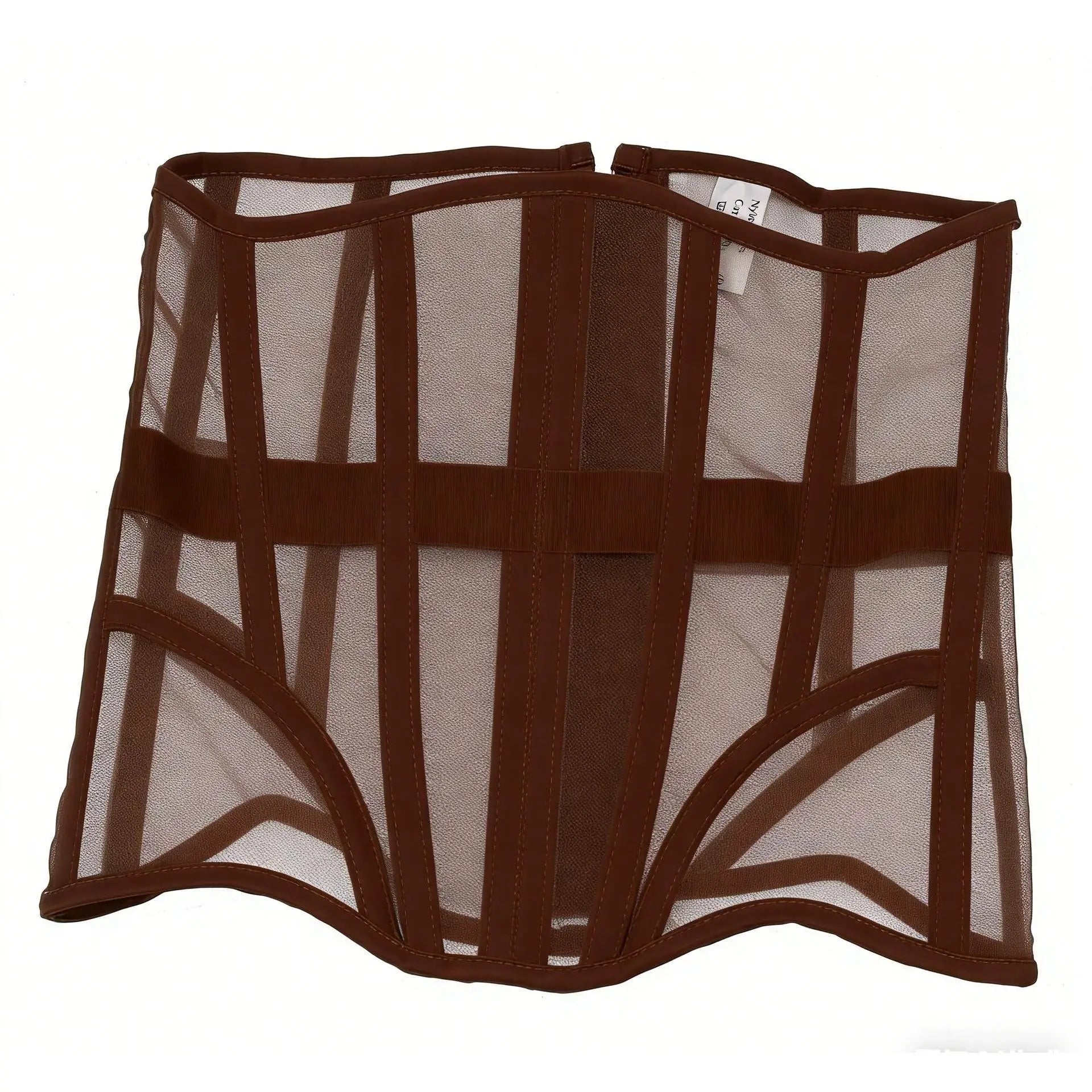 Women Breathable Mesh Corset Crop Top Under - Bust Bustier Slimming Waist Girdle
