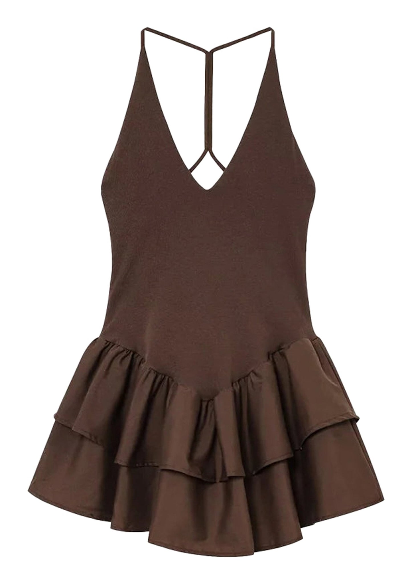 Deep V-Neck Sleeveless Mini Dress Collection