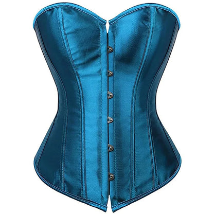 Satin Lace Up Bustier Corset Top