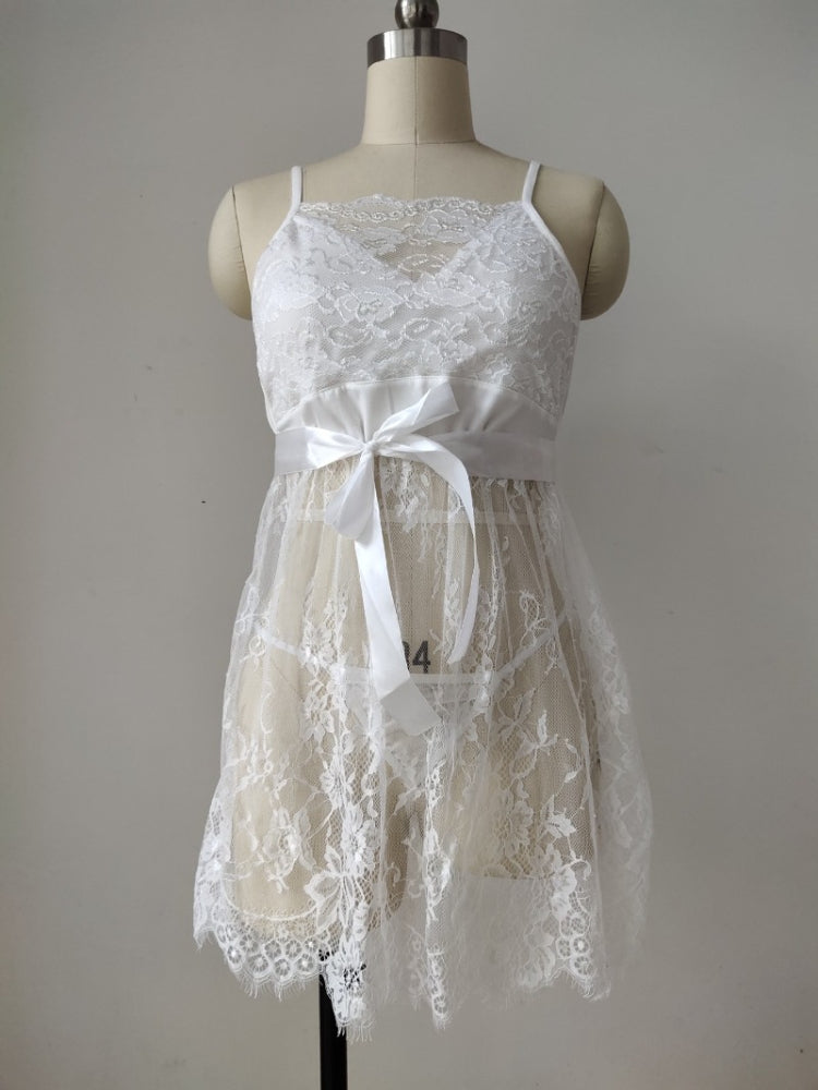 Plus Size Lingerie Babydoll with Lace Trim