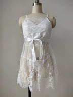 Plus Size Lingerie Babydoll with Lace Trim