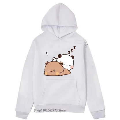 Front View of Bubu and Dudu Unisex Anime Hoodie
